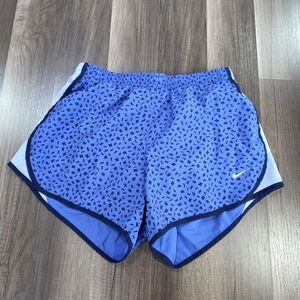 Nike Dri Fit Tempo Running Shorts w/Monogram Pattern, Liner and Curved Hem. L